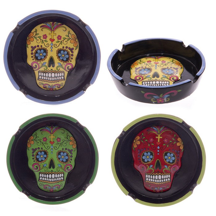 Day of the Dead Skull Ashtray