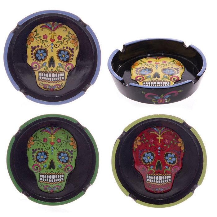 Day of the Dead Skull Ashtray